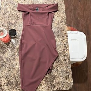Burgundy dress
